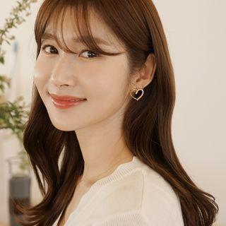 Heart Rhinestone Ear Stud