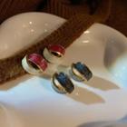 Sterling Silver Two-tone Stud Earring
