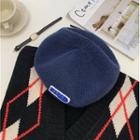 Numerical Knit Beret Hat