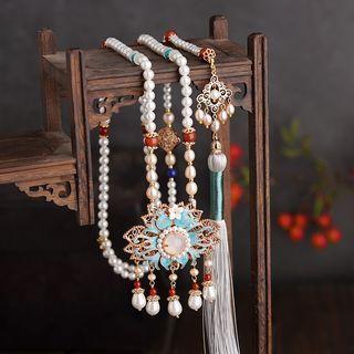 Freshwater Pearl Faux Gemstone Pendant Necklace (various Designs)