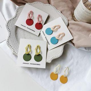 Geometry Disc Drop Earring