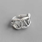 925 Sterling Silver Chain Open Ring Vintage Silver - No.14
