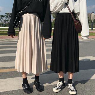 Medium Long Accordion Pleat Semi Skirt