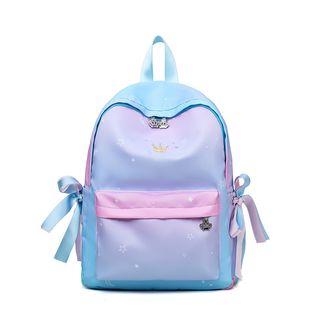 Printed Nylon Zip Backpack
