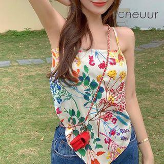 Floral Print Camisole Top Floral - White - One Size