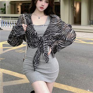 Lettering Mini Bodycon Tank Dress / Shirt