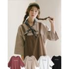 The Mind Printed Elbow-sleeve T-shirt