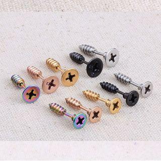 Screw Alloy Through & Through Earring