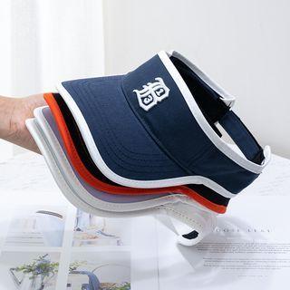 Piped Lettering Embroidered Visor Hat