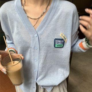 Label Print Cardigan