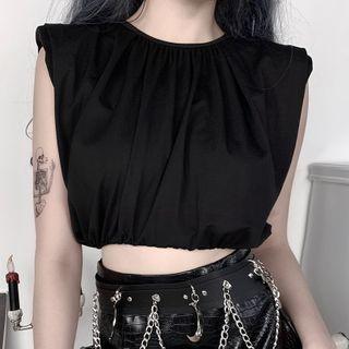 Cropped Sleeveless Blouse