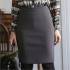 Brushed-fleece Pencil Skirt