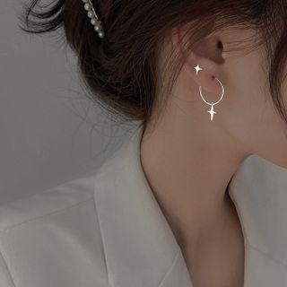 Star Sterling Silver Earring Earring - One Size