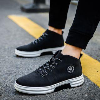 Lace-up Logo Print Sneakers