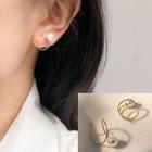 Faux Pearl Spiral Stud Earring As Shown In Figure - One Size