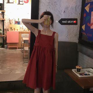 Spaghetti Strap Mini Square-neck Dress
