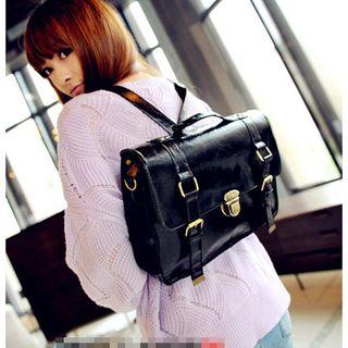 2-way Faux Leather Satchel