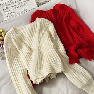 Tie-waist Wrapped Sweater