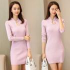 Knitted Long-sleeve Bodycon Dress