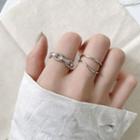 925 Sterling Silver Robe / Layered Open Ring