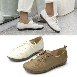 Sheepskin Pointelle Flat Sneakers