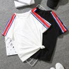 Short-sleeve Contrast Trim T-shirt / Camisole
