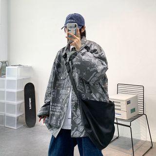 Paisley Print Button Jacket