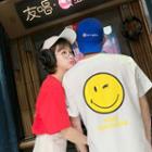 Couple Matching Short-sleeve Smiley Face T-shirt