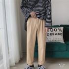 Buttoned Cuff Straight-fit Pants