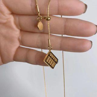 Abacus Pendant Necklace Gold - One Size