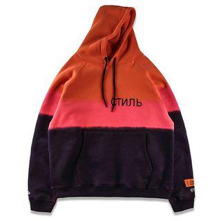 Gradient Letter Long-sleeve Hoodie