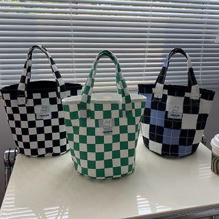 Checker Print Lunch Bag