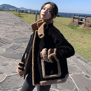Faux Shearling Corduroy Jacket