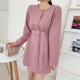 Belted Mini Shirtwaist Dress