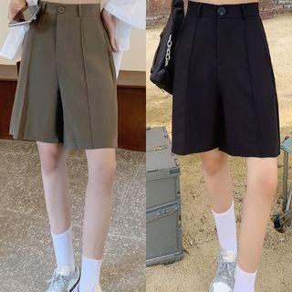 High Waist Straight Leg Shorts