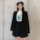 Plain Blazer / Dress Shorts / T-shirt
