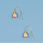 Floral Drop Earring 1 Pair - Gold Plating Hook Earring - One Size