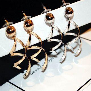 Metallic Ball Drop Earring