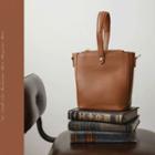 Faux-leather Handbag With Shoulder Strap