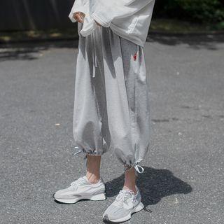 Elastic-waist Cropped Jogger Pants