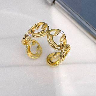 Alloy Smiley Open Ring As Shown In Figure - One Size