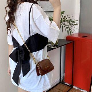 Set: Long Tee + Ribbon Top