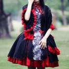 Sleeveless Dragon Print Mandarin Collar Dress