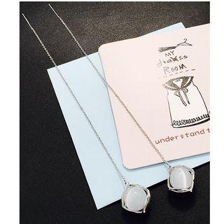 Cats Eye Stone Threader Earring