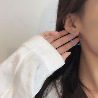 Flower Plastic Hoop Earring