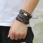 Set Of 3: Leather Bracelet