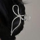 Bow Hair Claw 2754a - Silver - One Size