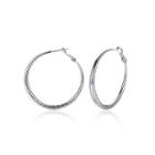 Simple And Fashion Geometric Round Earrings Silver - One Size