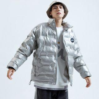 Embroidered Zip Padded Coat