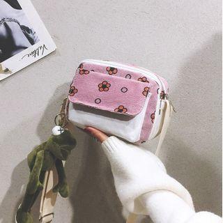 Print Panel Flap Crossbody Bag